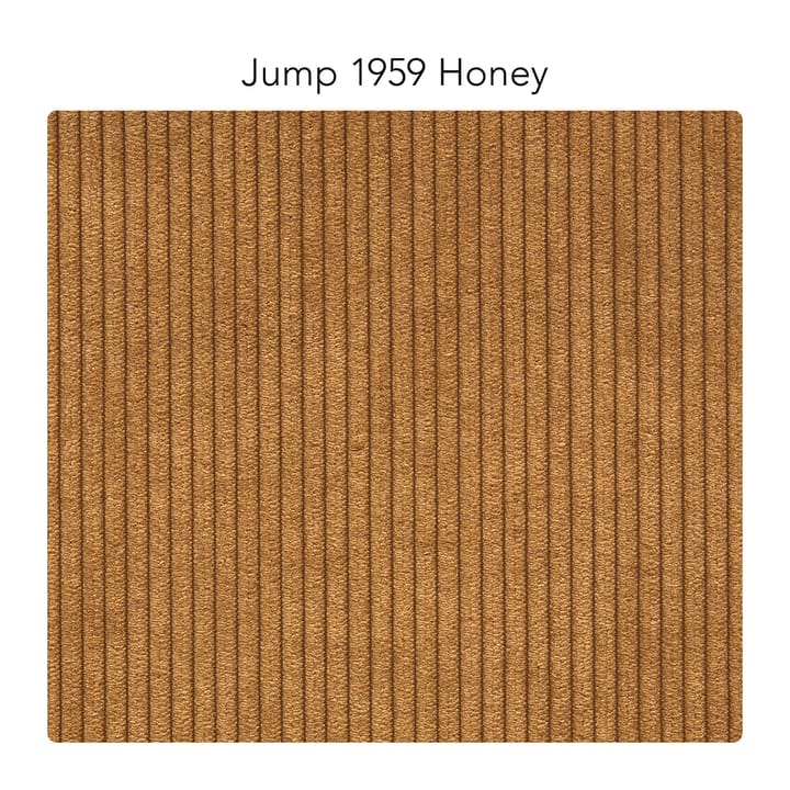 Bredhult soffa 3-sits, Jump 1959 honey-vitoljad ek 1898