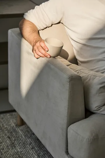 Bredhult soffa - Bern Beige 0341-svart stål, 3-sits - 1898