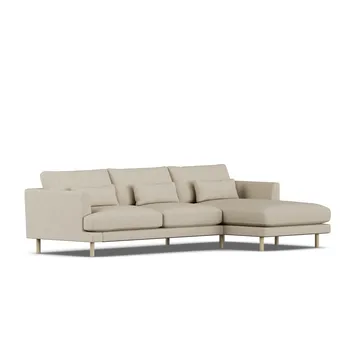 Bredhult soffa - Bern Beige 0341-vitoljad ek, 2,5-sits C1 - 1898