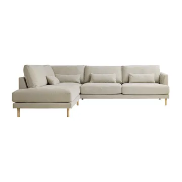 Bredhult soffa - Bern beige 0341-vitoljad ek, 3-sits A2 - 1898