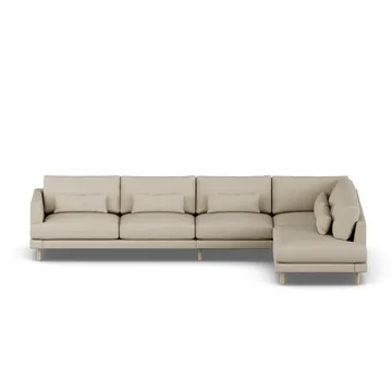 Bredhult soffa - Bern Beige 0341-vitoljad ek, 4-sits B1 - 1898