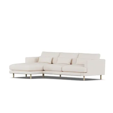 Bredhult soffa - Caleido Beige 9600-vitoljad ek, 2,5-sits C2 - 1898