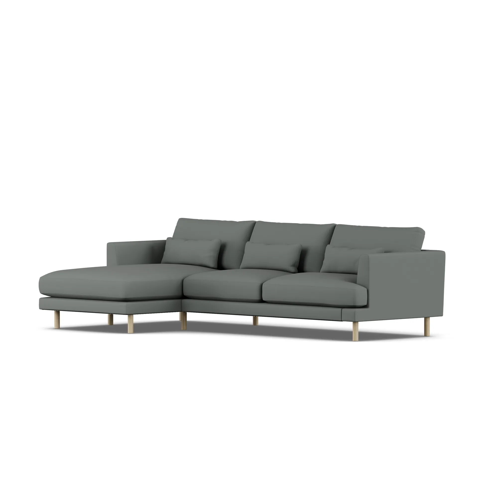 Bredhult soffa, Caleido Grey 1240-vitoljad ek, 2,5-sits C2 1898