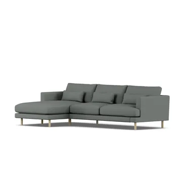 Bredhult soffa - Caleido Grey 1240-vitoljad ek, 2,5-sits C2 - 1898