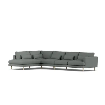 Bredhult soffa - Caleido Grey 1240-vitoljad ek, 4-sits B2 - 1898