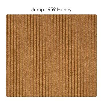 Bredhult soffa - Jump 1959 honey-vitoljad ek, 3-sits - 1898