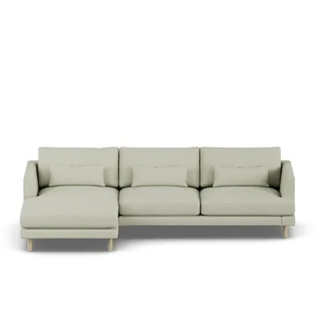 Bredhult soffa - Luiza Beige 3981-vitoljad ek, 2,5-sits C2 - 1898