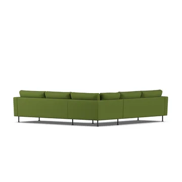 Bredhult soffa - Luiza Green 3975-svart stål, hörnsoffa F - 1898