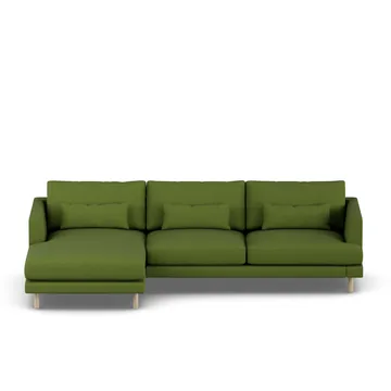 Bredhult soffa - Luiza Green 3975-vitoljad ek, 2,5-sits C2 - 1898