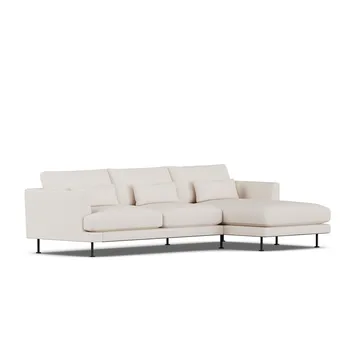 Bredhult soffa - Same Off White 6671-svart stål, 2,5-sits C1 - 1898