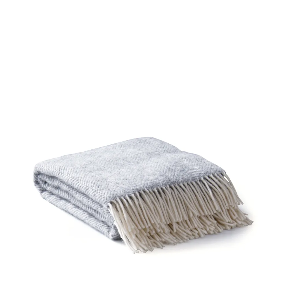 Fishbone pläd, grå 1898