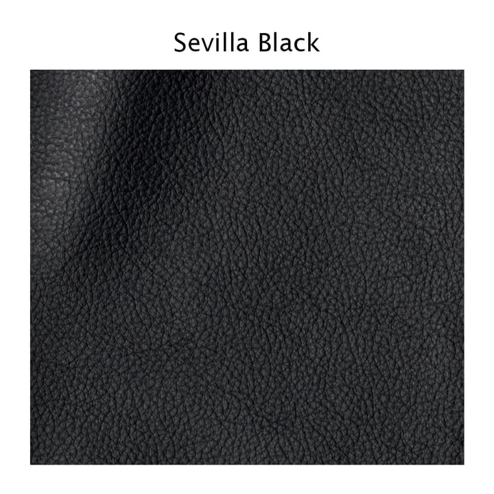 Haga 3 sits soffa, läder sevilla svart, metallben 1898