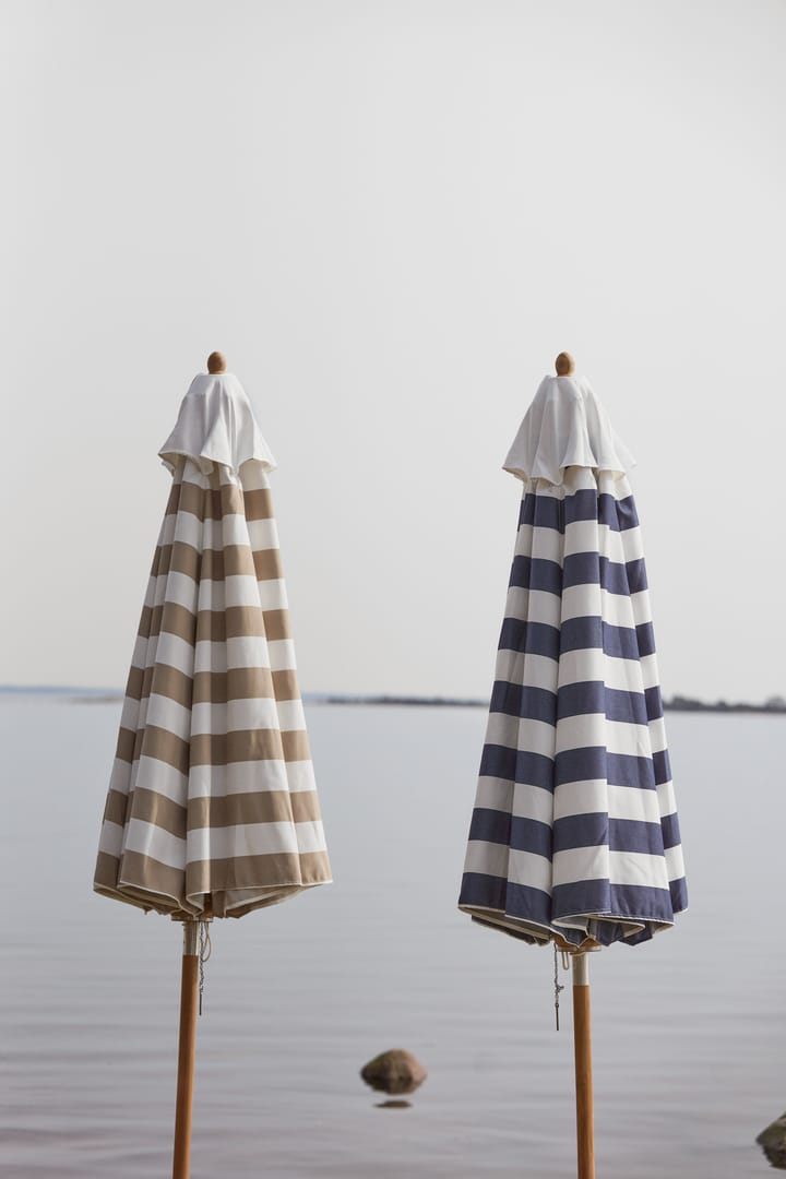 Hisshult parasoll Ø270 cm, Beige stripe-teak 1898