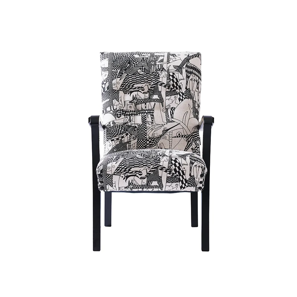 Kalle barnfåtölj, Frösö handtryck-svartbetsad 1898