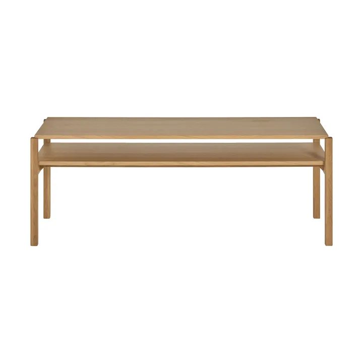 Lid soffbord - Vitpigmenterad ek, 125x50 cm - 1898