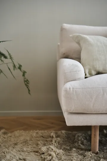 Lidnäs 3 sits soffa - Caleido Beige 9600-vitoljad ek, 3-sits - 1898