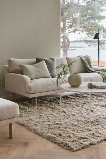 Lidnäs 3 sits soffa - Caleido Beige 9600-vitoljad ek, 3-sits - 1898