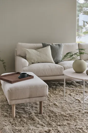 Lidnäs 3 sits soffa - Caleido Beige 9600-vitoljad ek, 3-sits - 1898