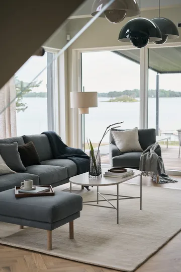 Lidnäs 3 sits soffa - Caleido Grey 1240-vitoljad ek, 3-sits - 1898