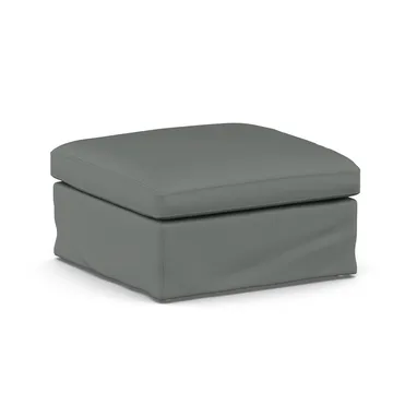 Linnevik fotpall - Caleido Grey 1240-vitoljad ek, med kappa - 1898