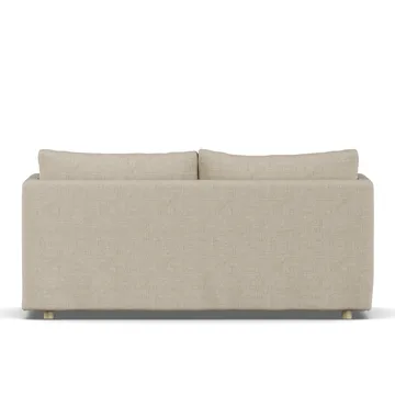 Linnevik soffa - Bern beige 0341-vitoljad ek, 2-sits, med kappa - 1898