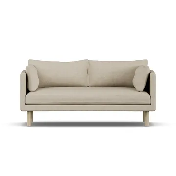 Linnevik soffa - Bern Beige 0341-vitoljad ek, 2-sits, utan kappa - 1898