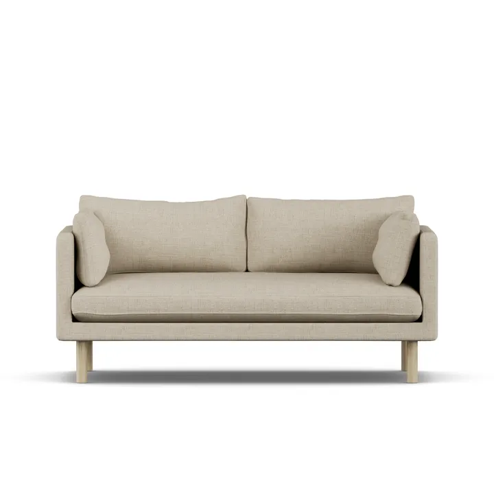 Linnevik soffa - Bern Beige 0341-vitoljad ek, 2-sits - 1898