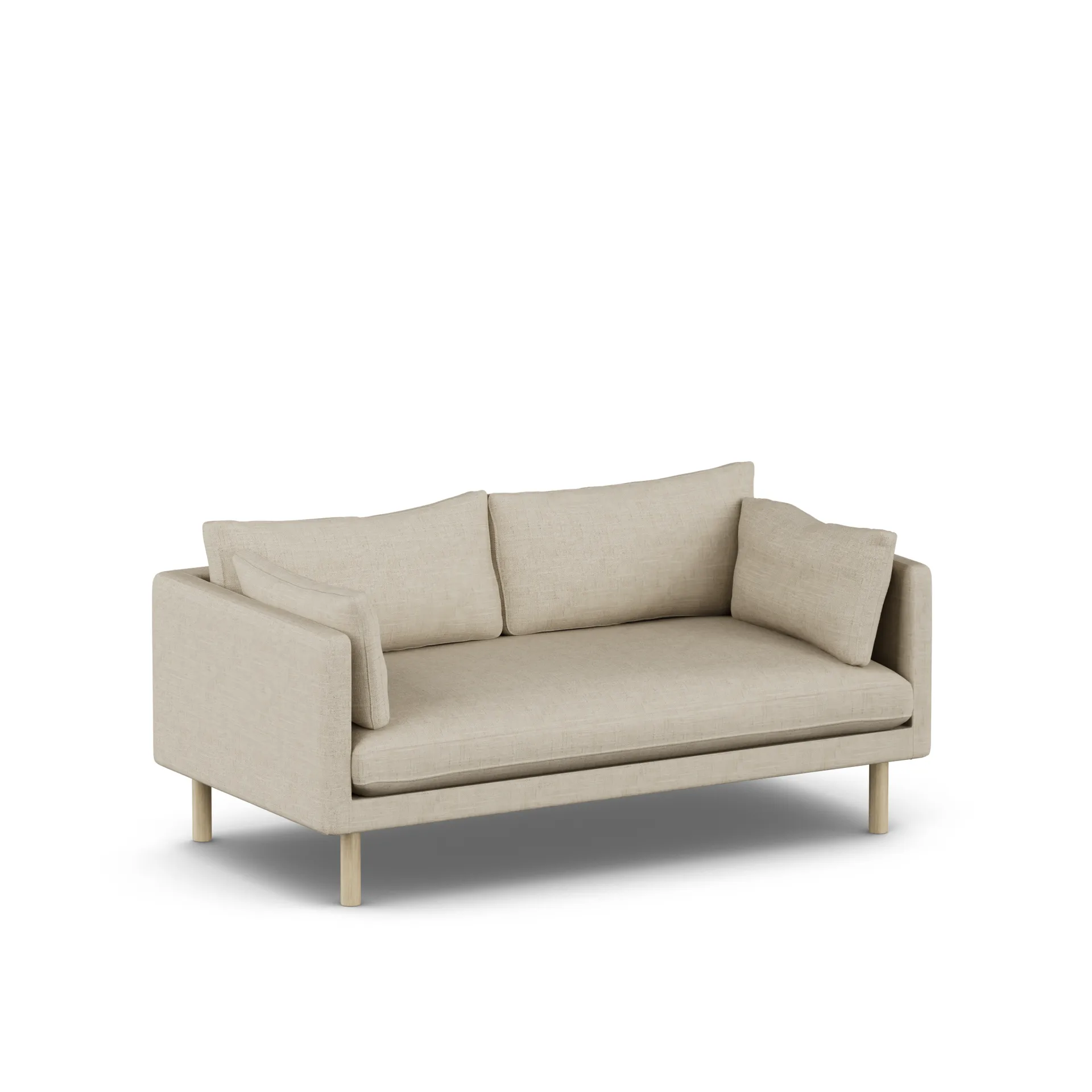 Linnevik soffa, Bern Beige 0341-vitoljad ek, 2-sits 1898