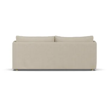 Linnevik soffa - Bern Beige 0341-vitoljad ek, 3-sits, med kappa - 1898