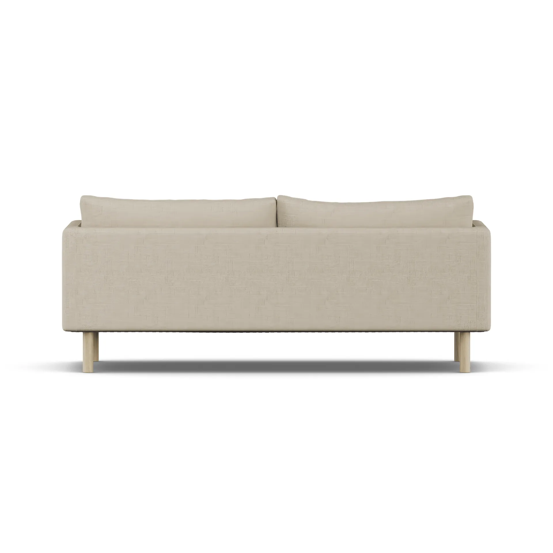 Linnevik soffa, Bern Beige 0341-vitoljad ek, 3-sits, utan kappa 1898