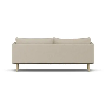 Linnevik soffa - Bern Beige 0341-vitoljad ek, 3-sits, utan kappa - 1898