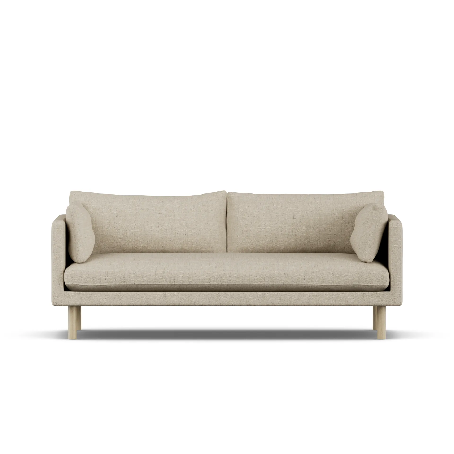 Linnevik soffa, Bern Beige 0341-vitoljad ek, 3-sits 1898