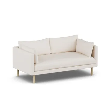 Linnevik soffa - Caleido Beige 9600-vitoljad ek, 2-sits, utan kappa - 1898