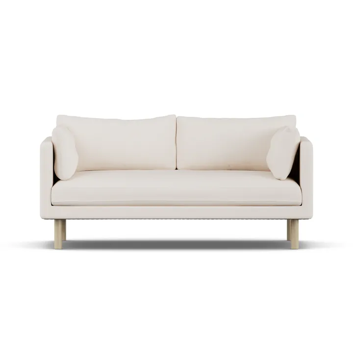 Linnevik soffa - Caleido Beige 9600-vitoljad ek, 2-sits - 1898