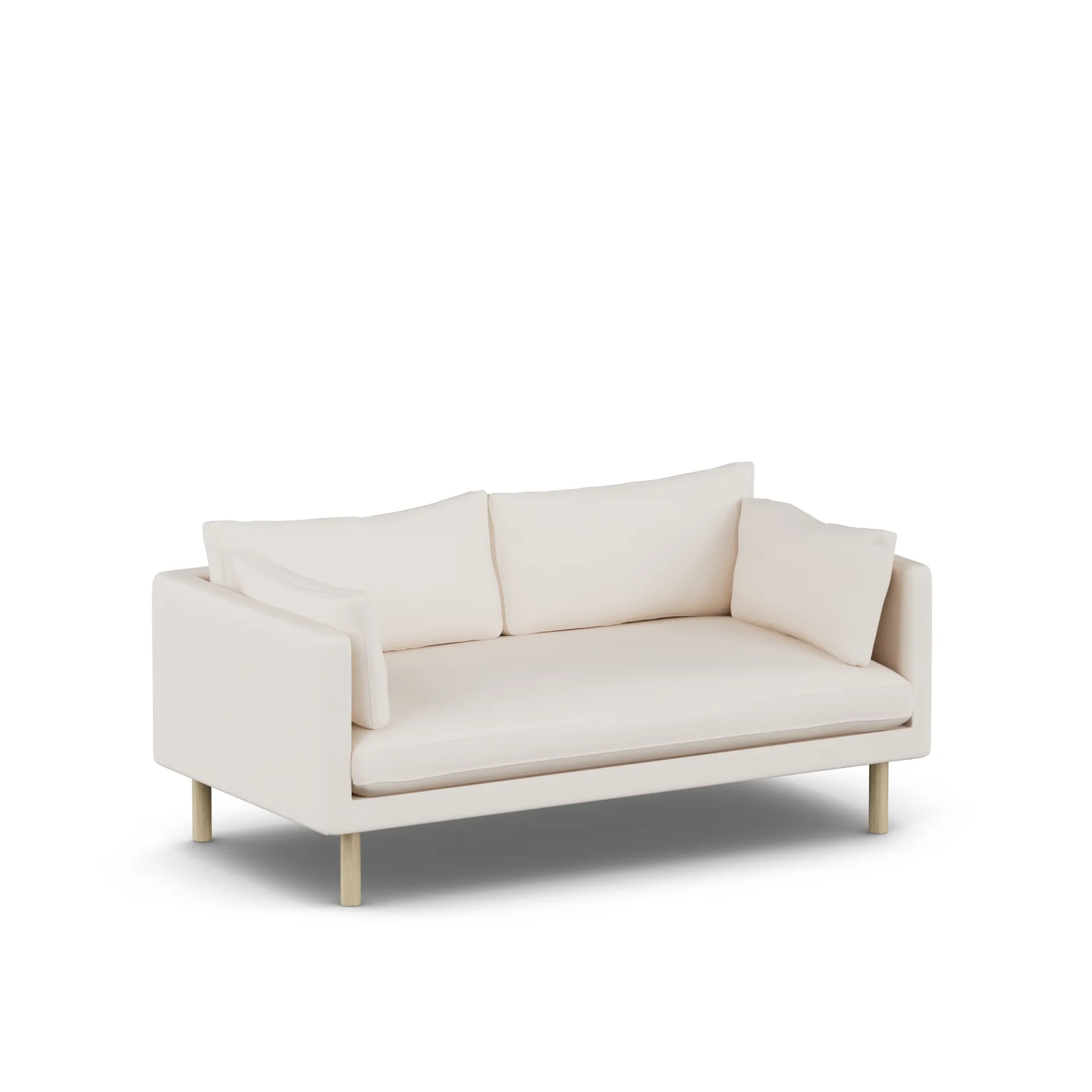 Linnevik soffa, Caleido Beige 9600-vitoljad ek, 2-sits 1898