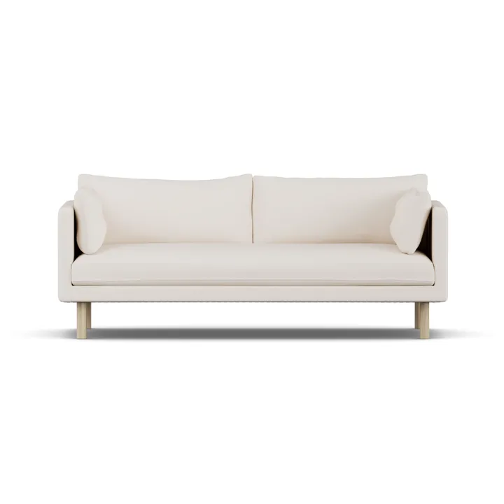 Linnevik soffa - Caleido Beige 9600-vitoljad ek, 3-sits - 1898
