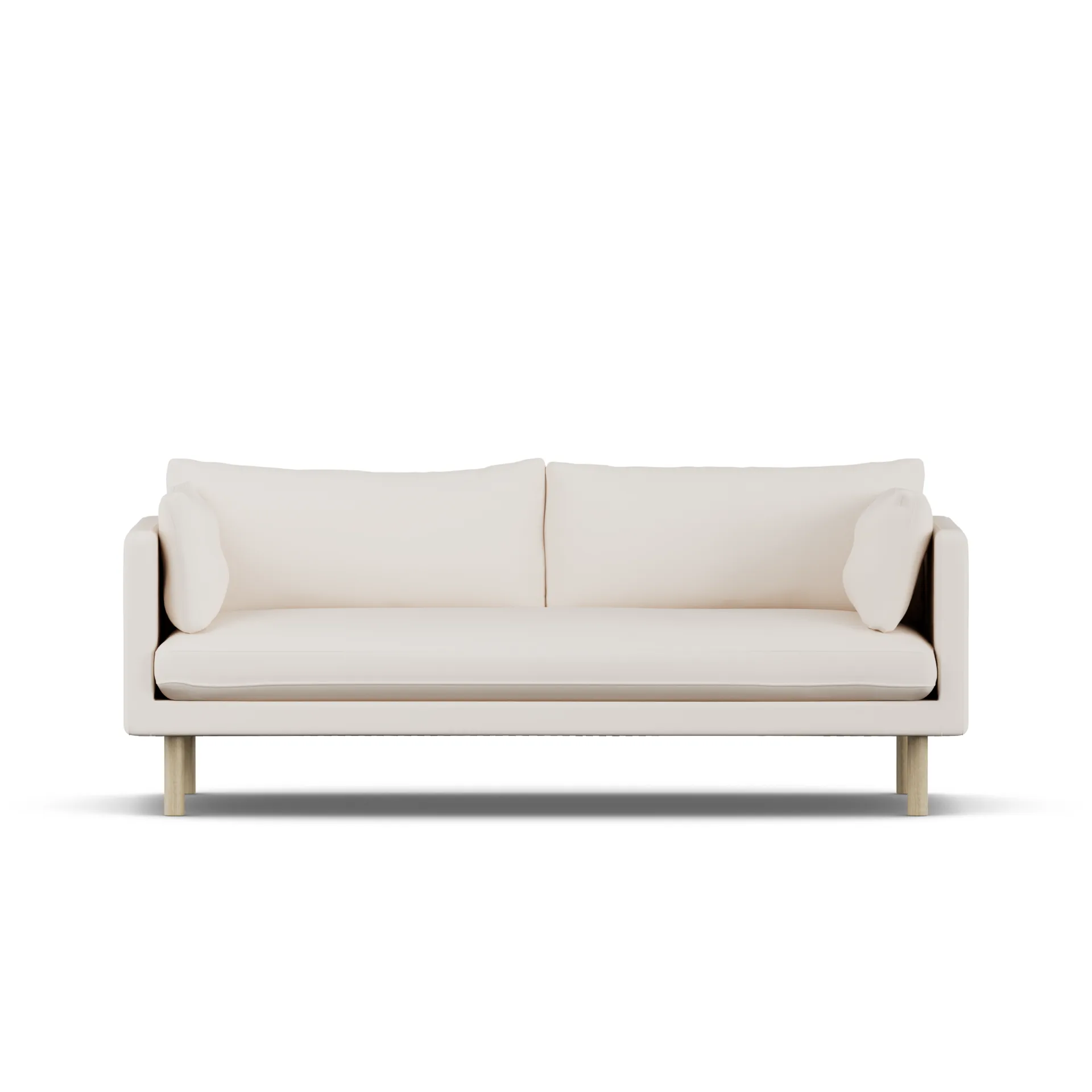 Linnevik soffa, Caleido Beige 9600-vitoljad ek, 3-sits 1898