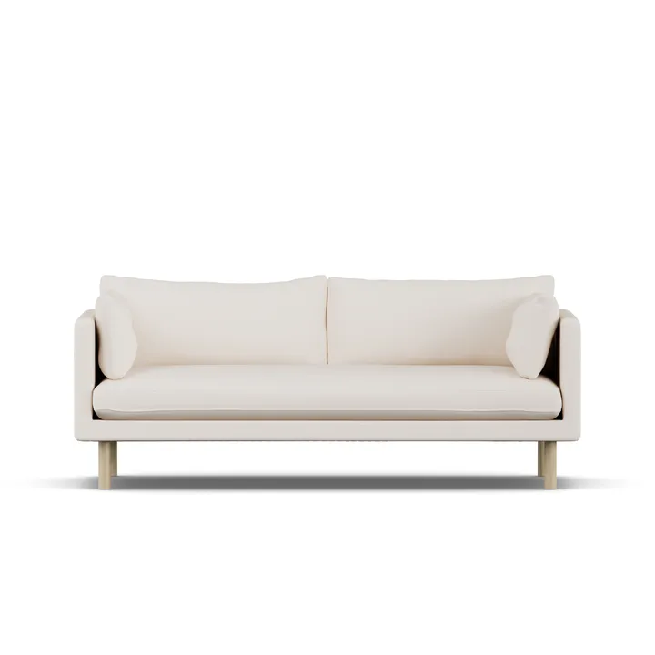 Linnevik soffa - Caleido Beige 9600-vitoljad ek, 3-sits - 1898