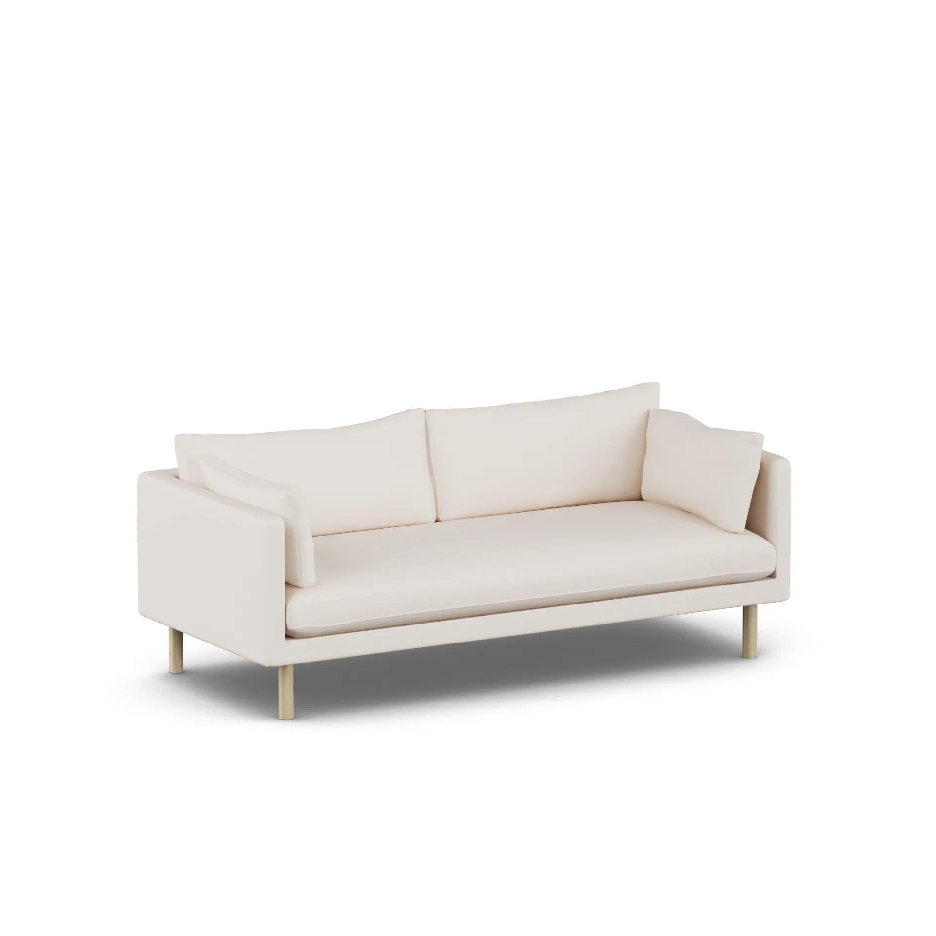 Linnevik soffa, Caleido Beige 9600-vitoljad ek, 3-sits 1898