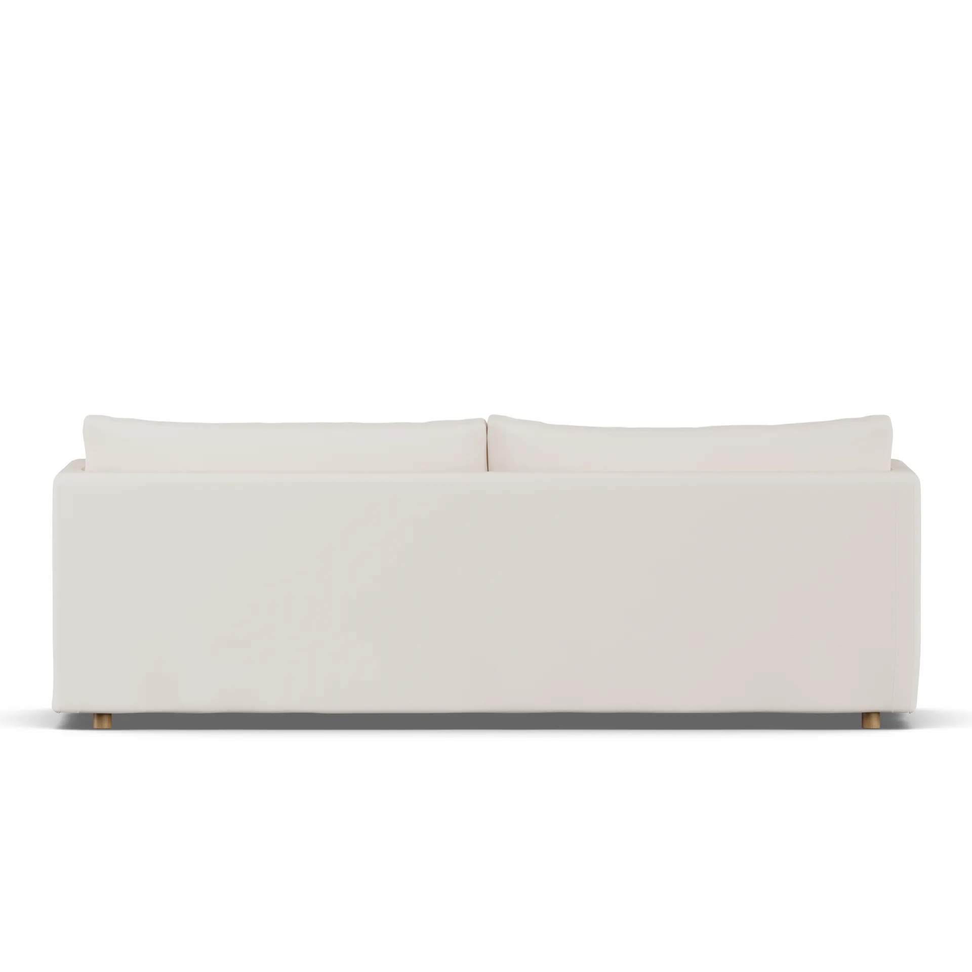 Linnevik soffa, Caleido beige 9600-vitoljad ek, 4-sits, med kappa 1898