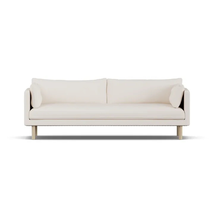 Linnevik soffa - Caleido Beige 9600-vitoljad ek, 4-sits, utan kappa - 1898