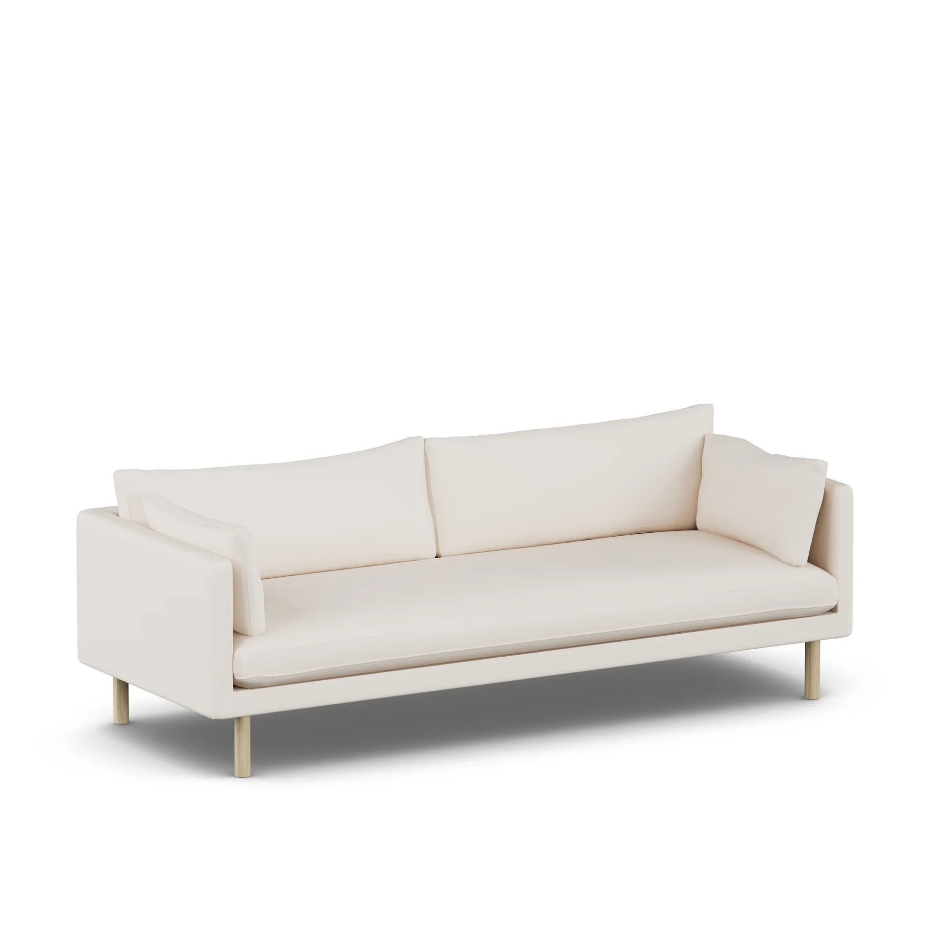 Linnevik soffa, Caleido Beige 9600-vitoljad ek, 4-sits 1898