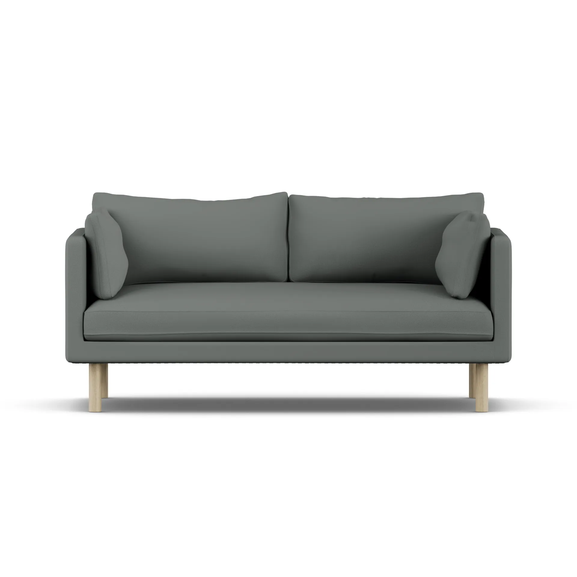 Linnevik soffa, Caleido Grey 1240-vitoljad ek, 2-sits, utan kappa 1898