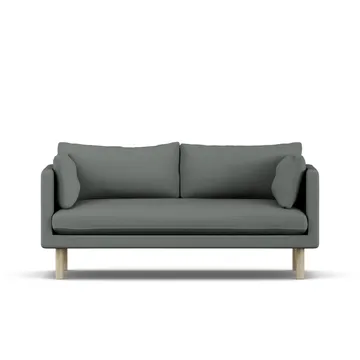 Linnevik soffa - Caleido Grey 1240-vitoljad ek, 2-sits - 1898