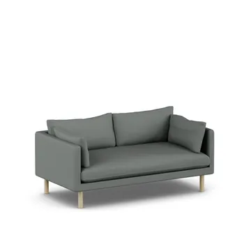 Linnevik soffa - Caleido Grey 1240-vitoljad ek, 2-sits - 1898