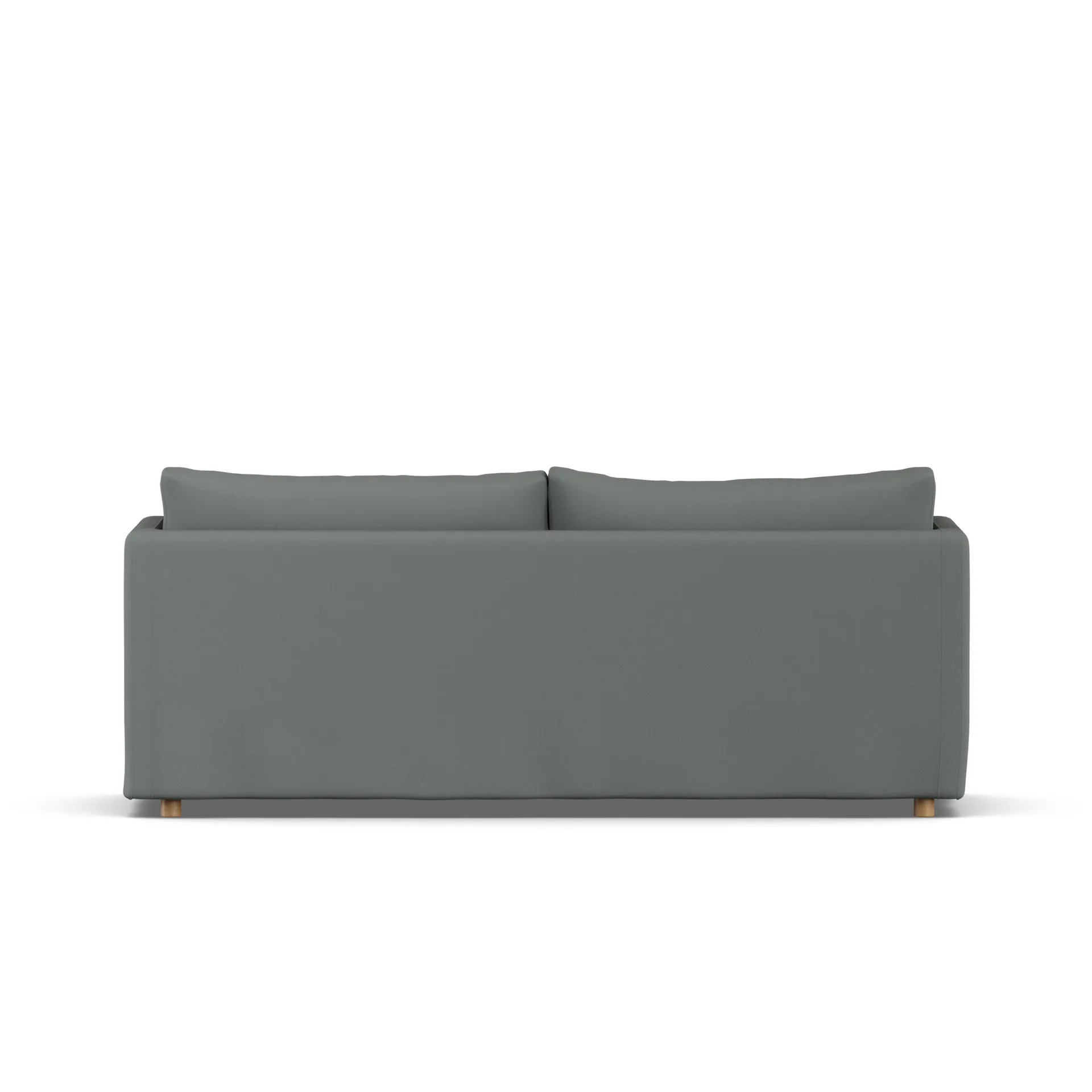 Linnevik soffa, Caleido Grey 1240-vitoljad ek, 3-sits, med kappa 1898