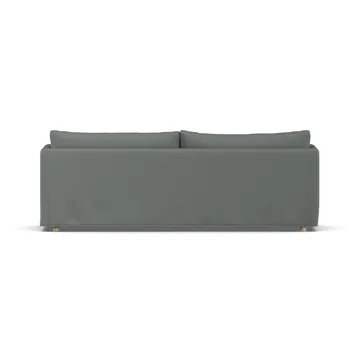 Linnevik soffa - Caleido grey 1240-vitoljad ek, 4-sits, med kappa - 1898