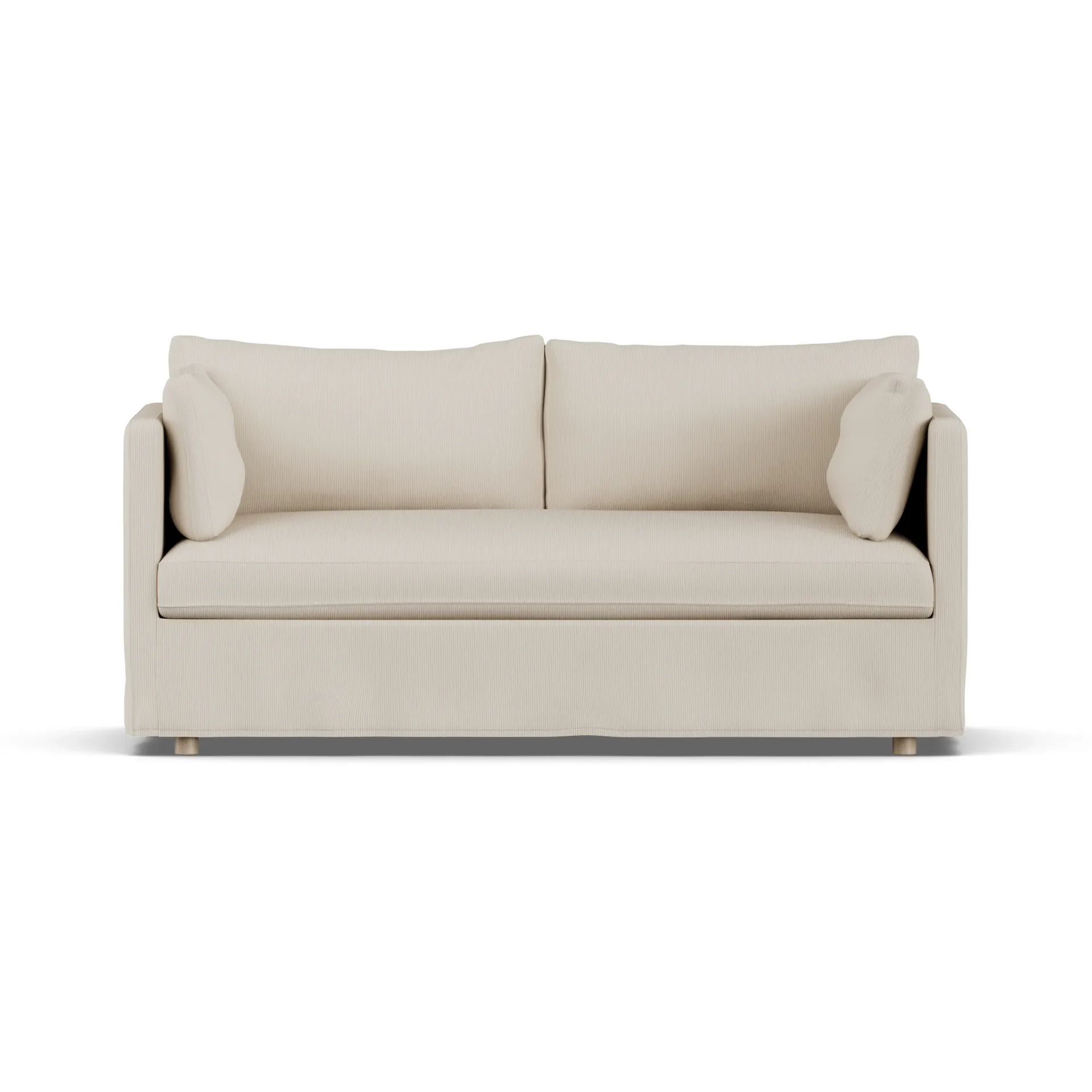 Linnevik soffa, Jump Beige 1956-vitoljad ek, 2-sits, med kappa 1898