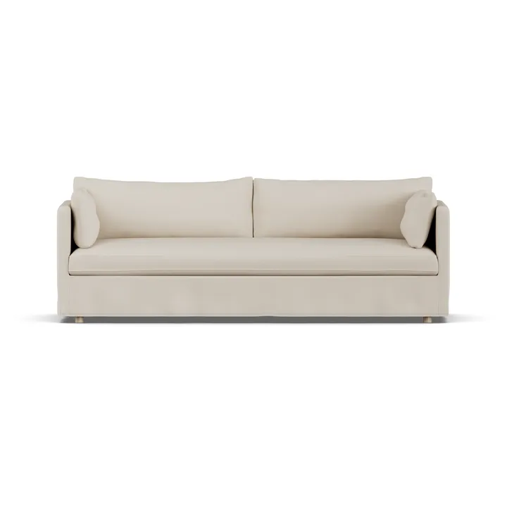 Linnevik soffa - Jump Beige 1956-vitoljad ek, 4-sits, med kappa - 1898