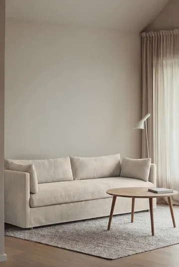 Linnevik soffa - Jump Beige 1956-vitoljad ek, 4-sits, med kappa - 1898